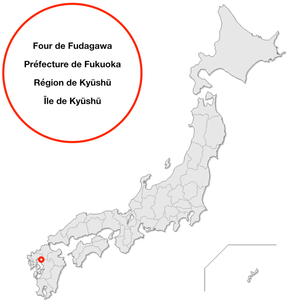 Carte de situation du four de Fudagawa