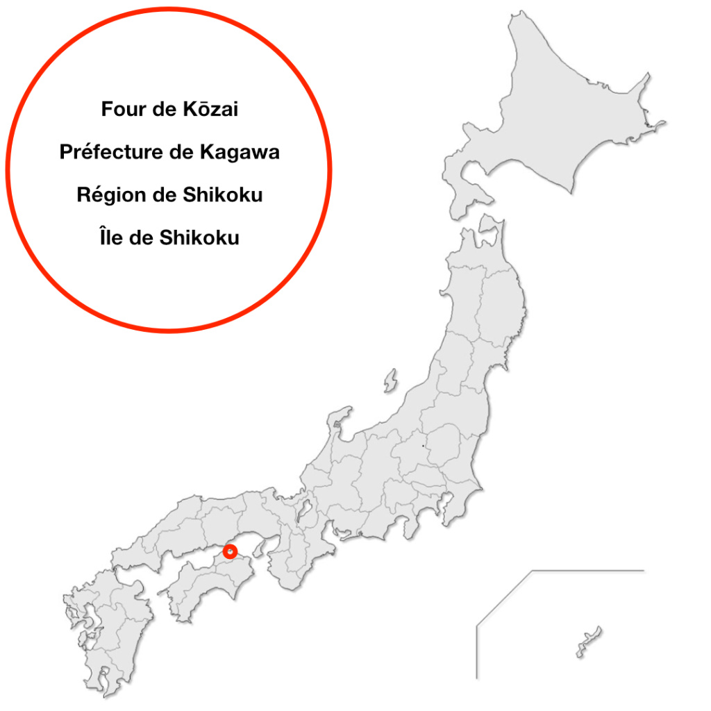 Carte de situation du four de Kōzai