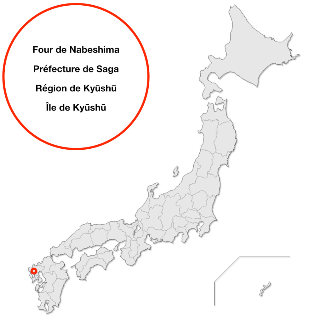Carte de situation du four de Nabeshima