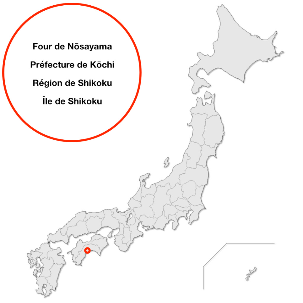 Carte de situation du four de Nosayama