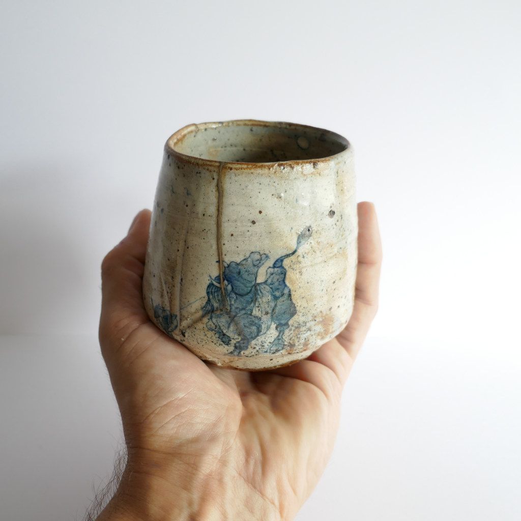 Tasse à thé et café "Buffle Kohiki" (Réparée Urushitsugi) - Shōgo IKEDA