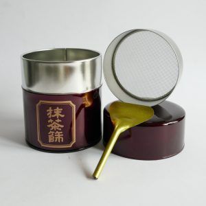 Boîte à Matcha avec passoire et spatule