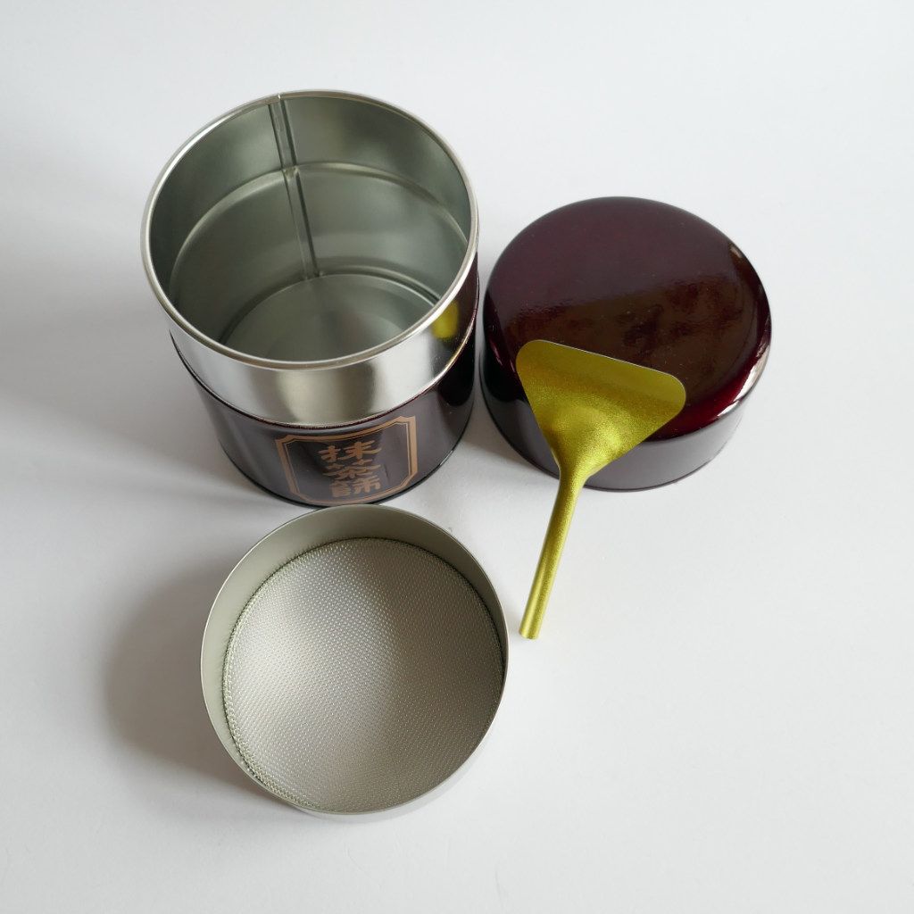 Boîte à Matcha avec passoire et spatule