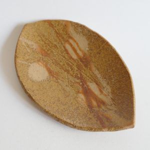 Petite assiette feuille Bizen-yaki - Sō ISEZAKI