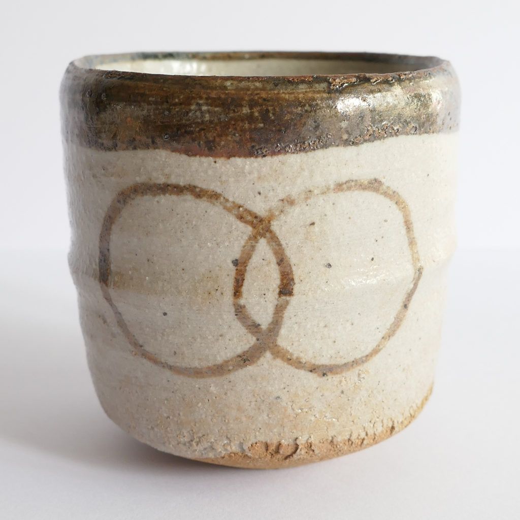 Tasse à Sake "Nijuuen 二重円" Etchū Seto-yaki et Boîte Tomobako signée - Fumi KITAMURA