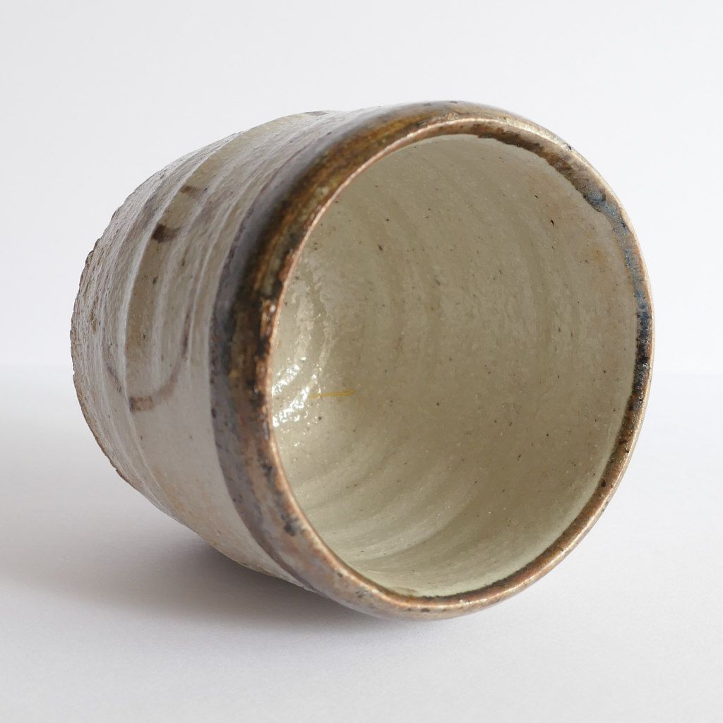 Tasse à Sake "Nijuuen 二重円" Etchū Seto-yaki et Boîte Tomobako signée - Fumi KITAMURA