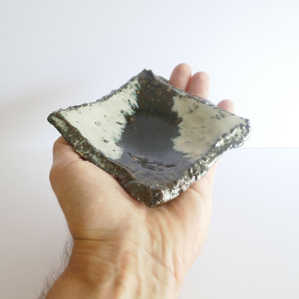 Petite assiette carrée Chōsen Karatsu-yaki - Kyōhei NAKAGAWA