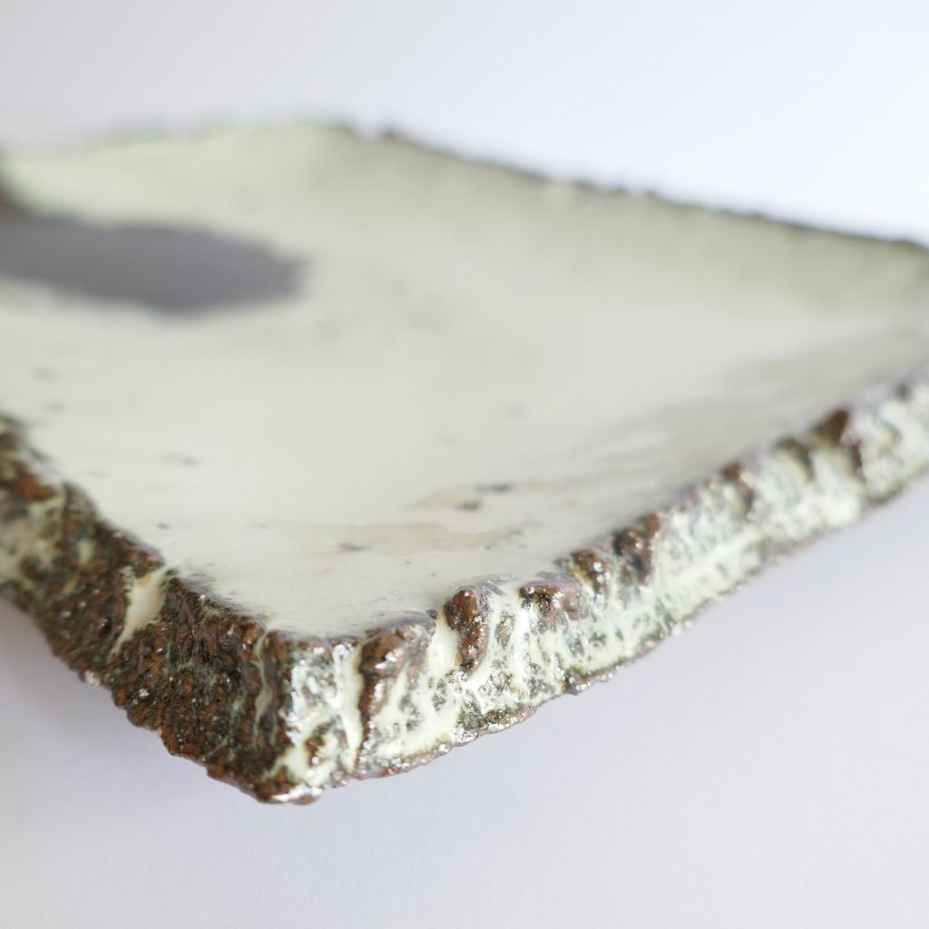 Grande assiette rectangle Chōsen Karatsu-yaki - Kyōhei NAKAGAWA