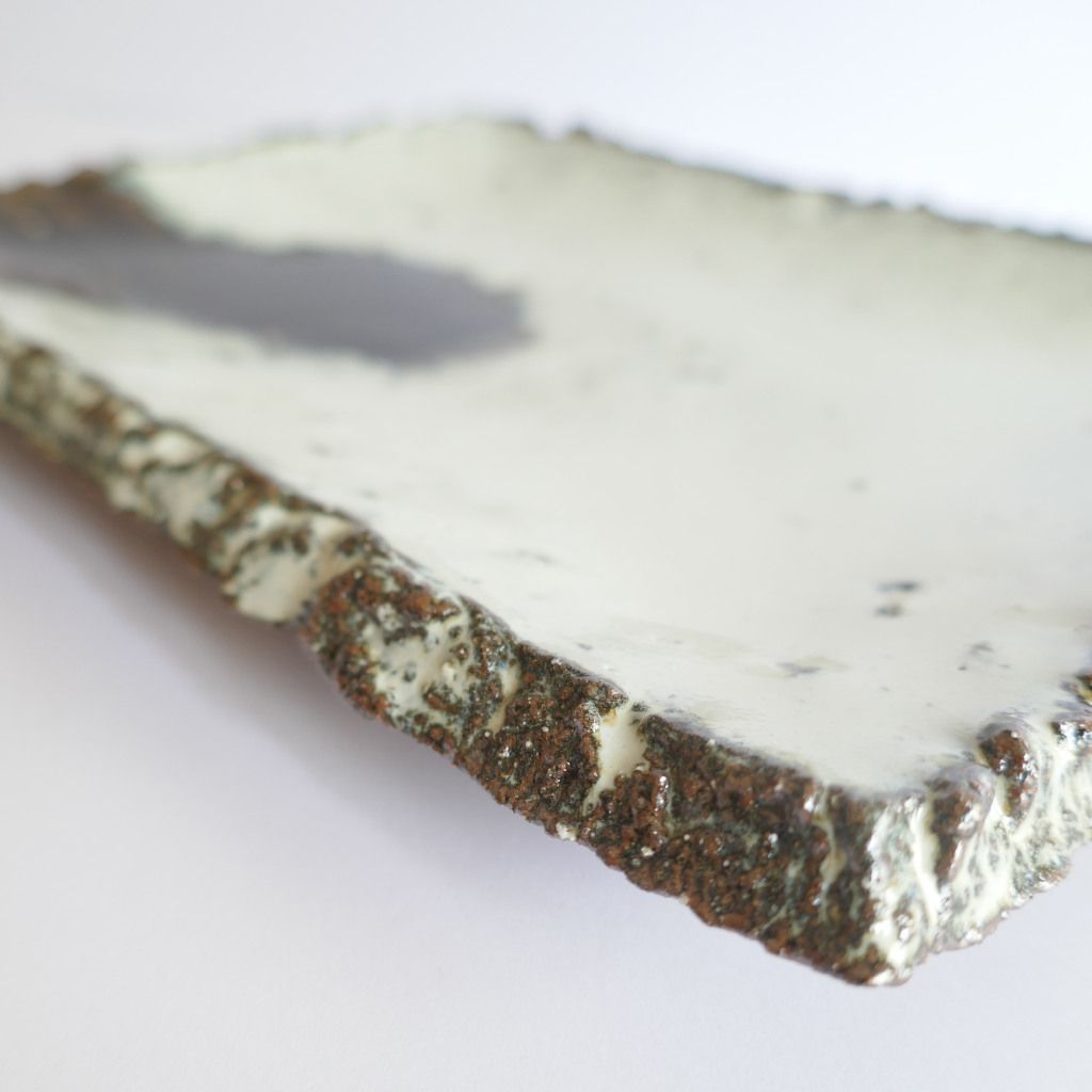 Grande assiette rectangle Chōsen Karatsu-yaki - Kyōhei NAKAGAWA