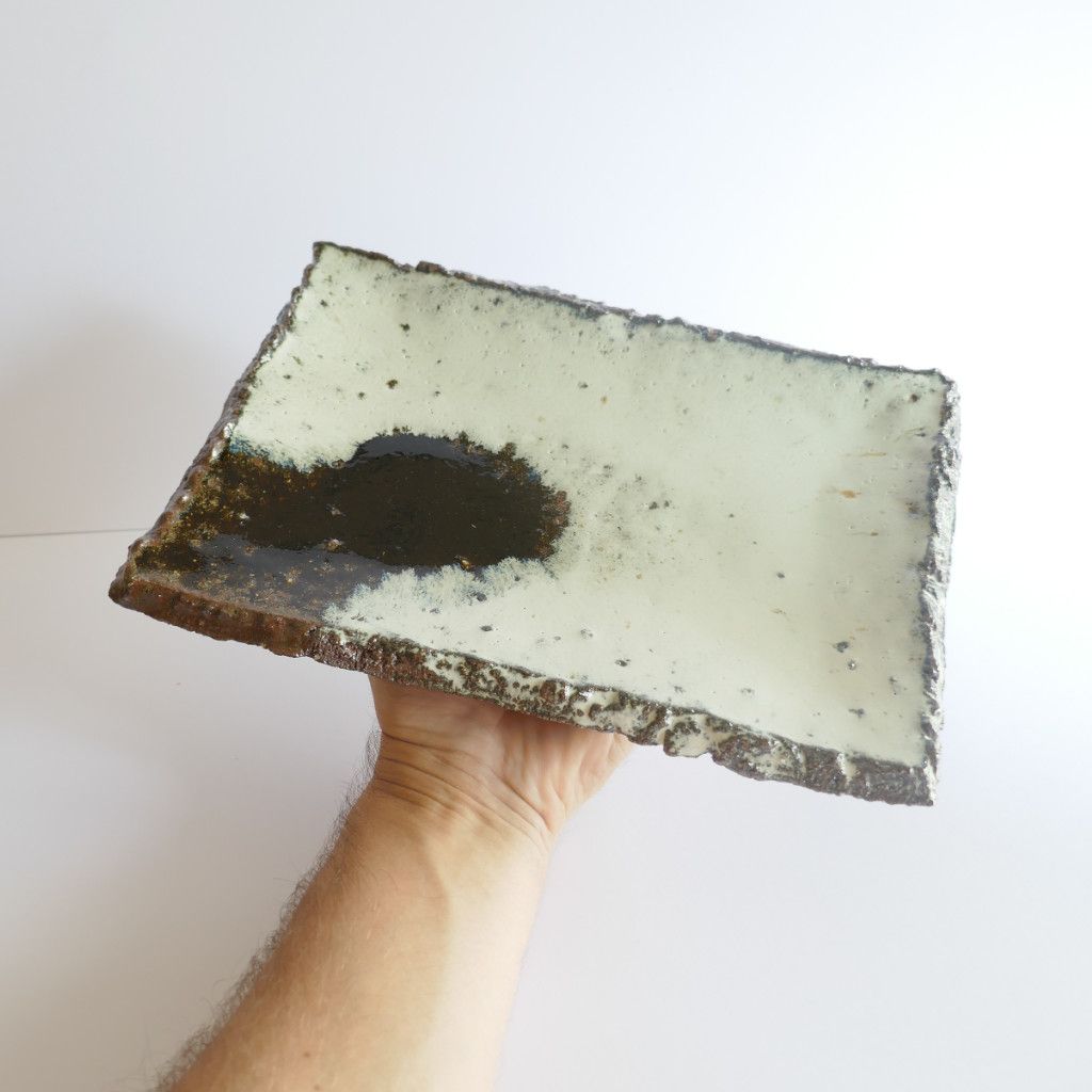 Grande assiette rectangle Chōsen Karatsu-yaki - Kyōhei NAKAGAWA