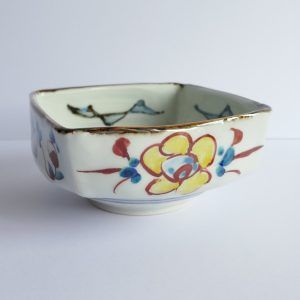 Bol carré en porcelaine Gosu-Akae - Shūji FUJIMURA