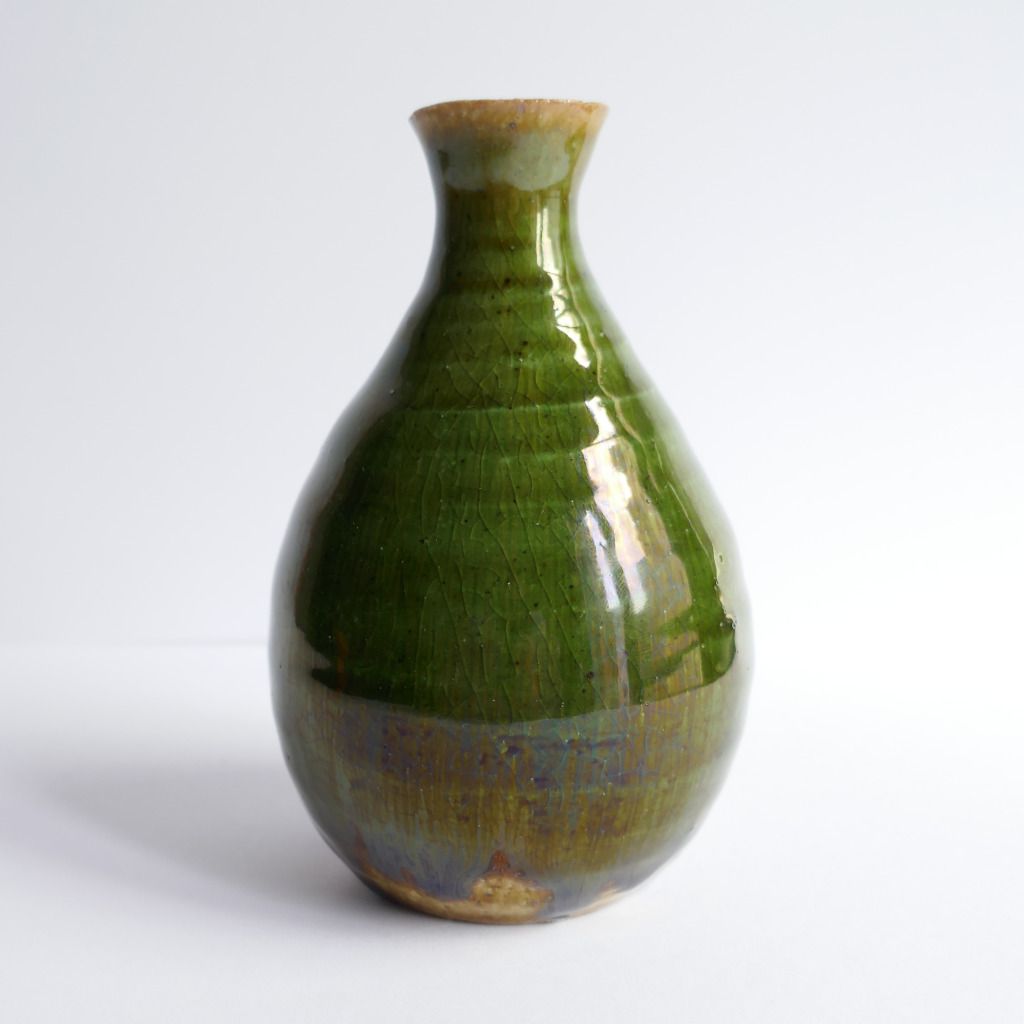 Bouteille à Sake Oribe-yaki - Anatol STELZHAMMER