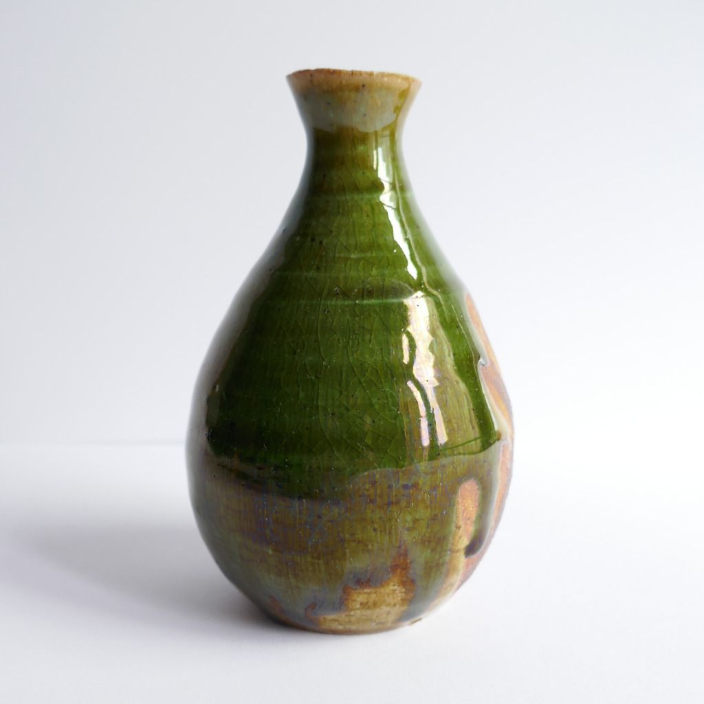 Bouteille à Sake Oribe-yaki - Anatol STELZHAMMER