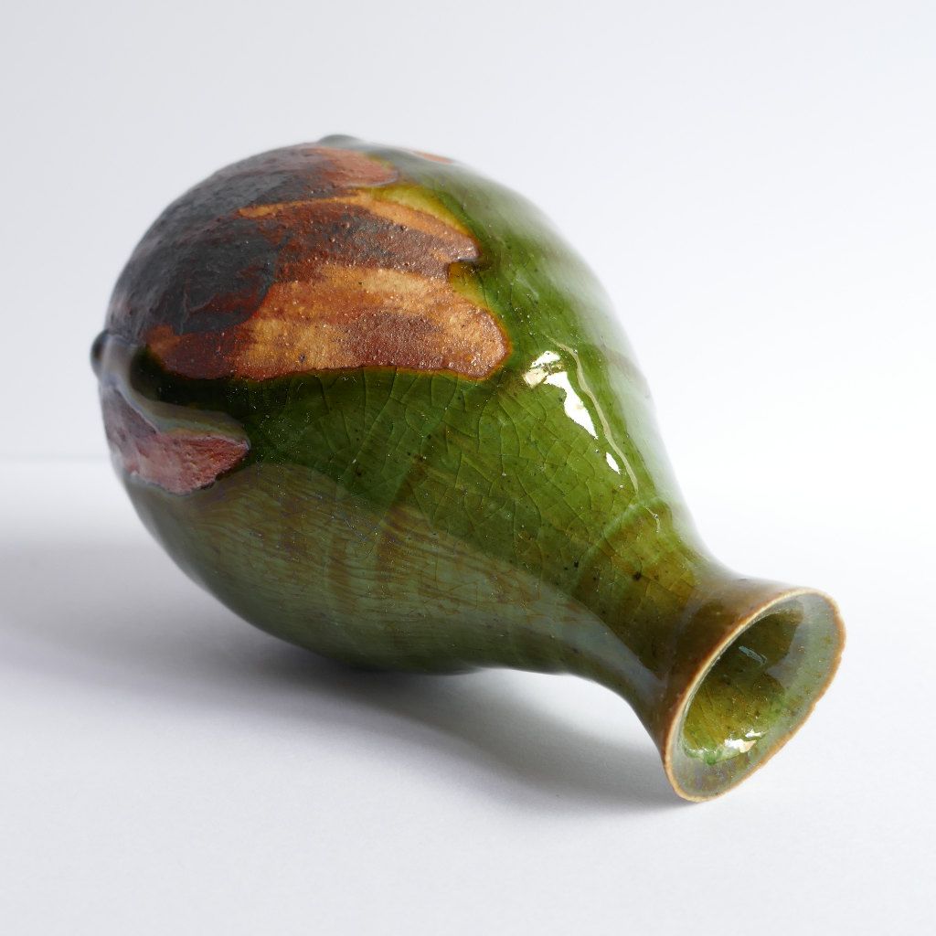Bouteille à Sake Oribe-yaki - Anatol STELZHAMMER