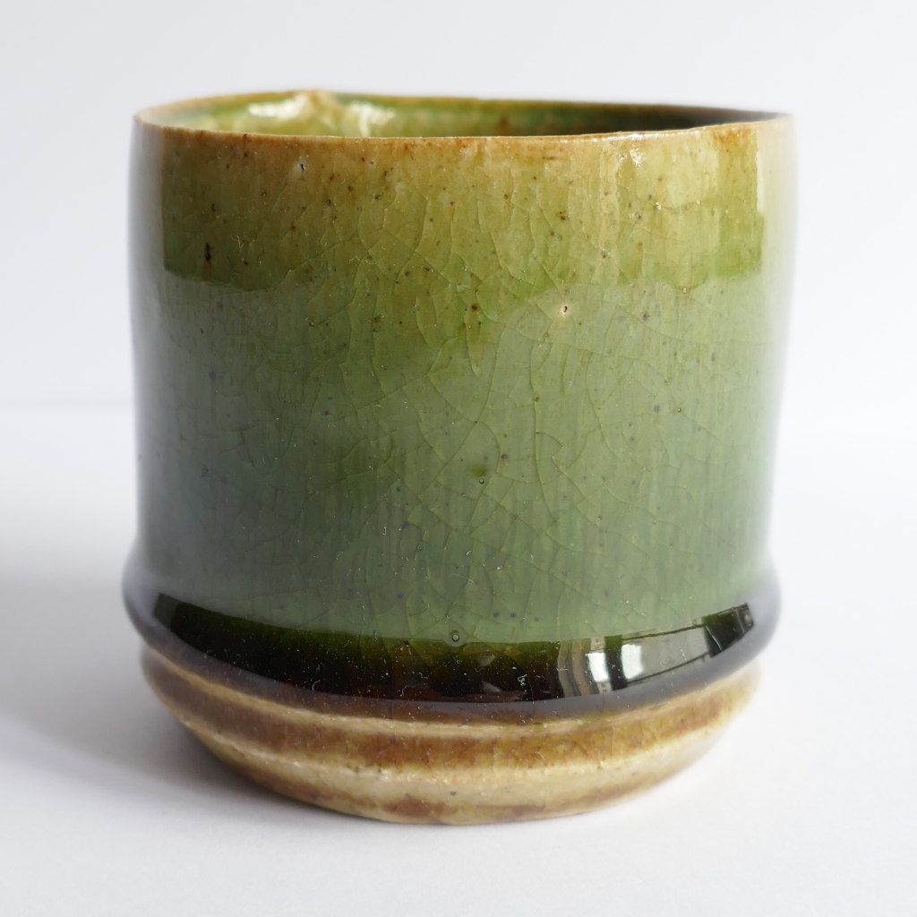 Tasse à thé et café "Bambou" Oribe-yaki - Anatol STELZHAMMER
