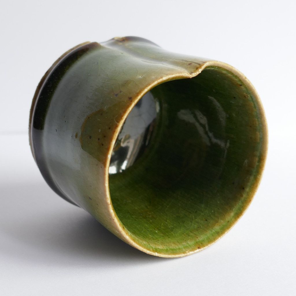Tasse à thé et café "Bambou" Oribe-yaki - Anatol STELZHAMMER