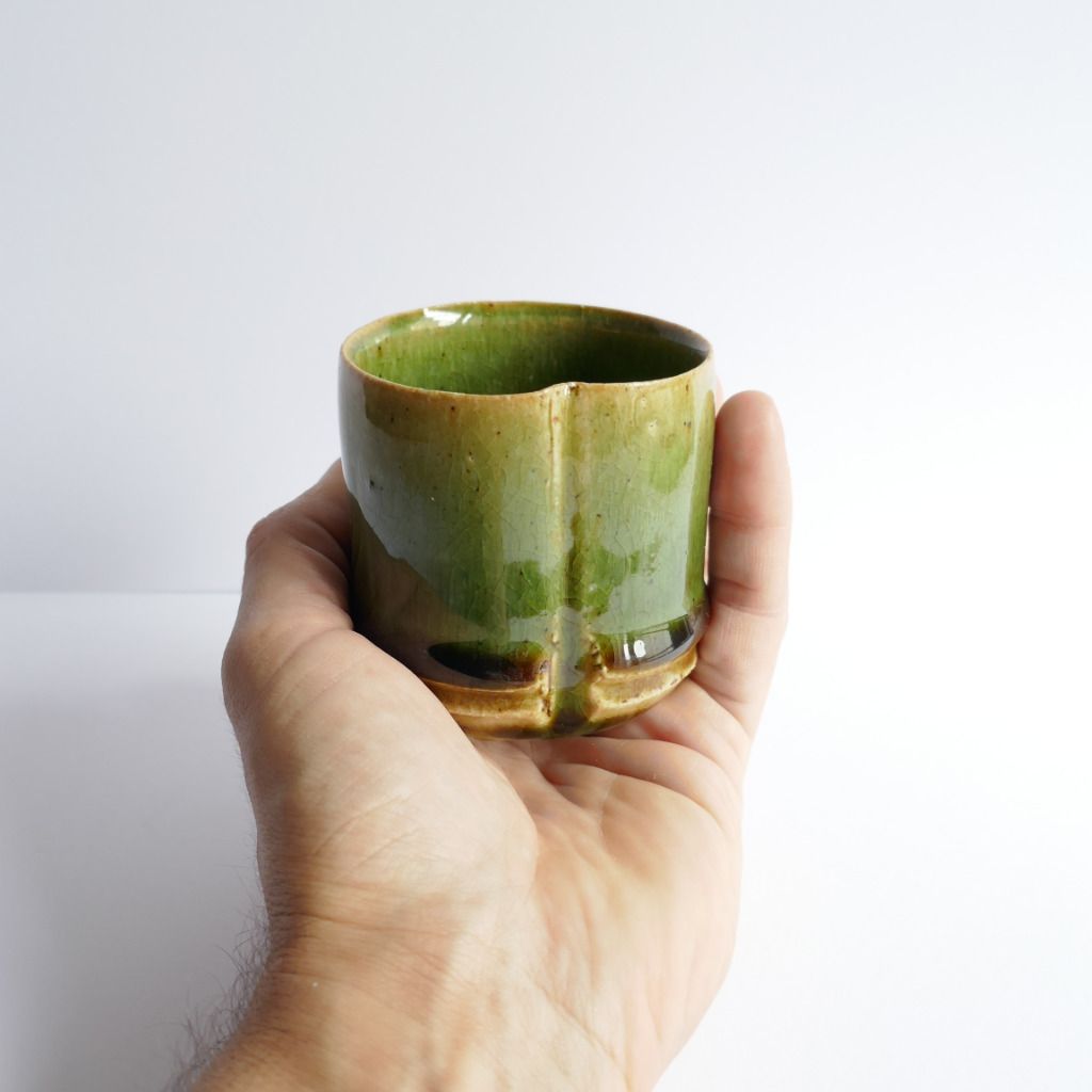 Tasse à thé et café "Bambou" Oribe-yaki - Anatol STELZHAMMER