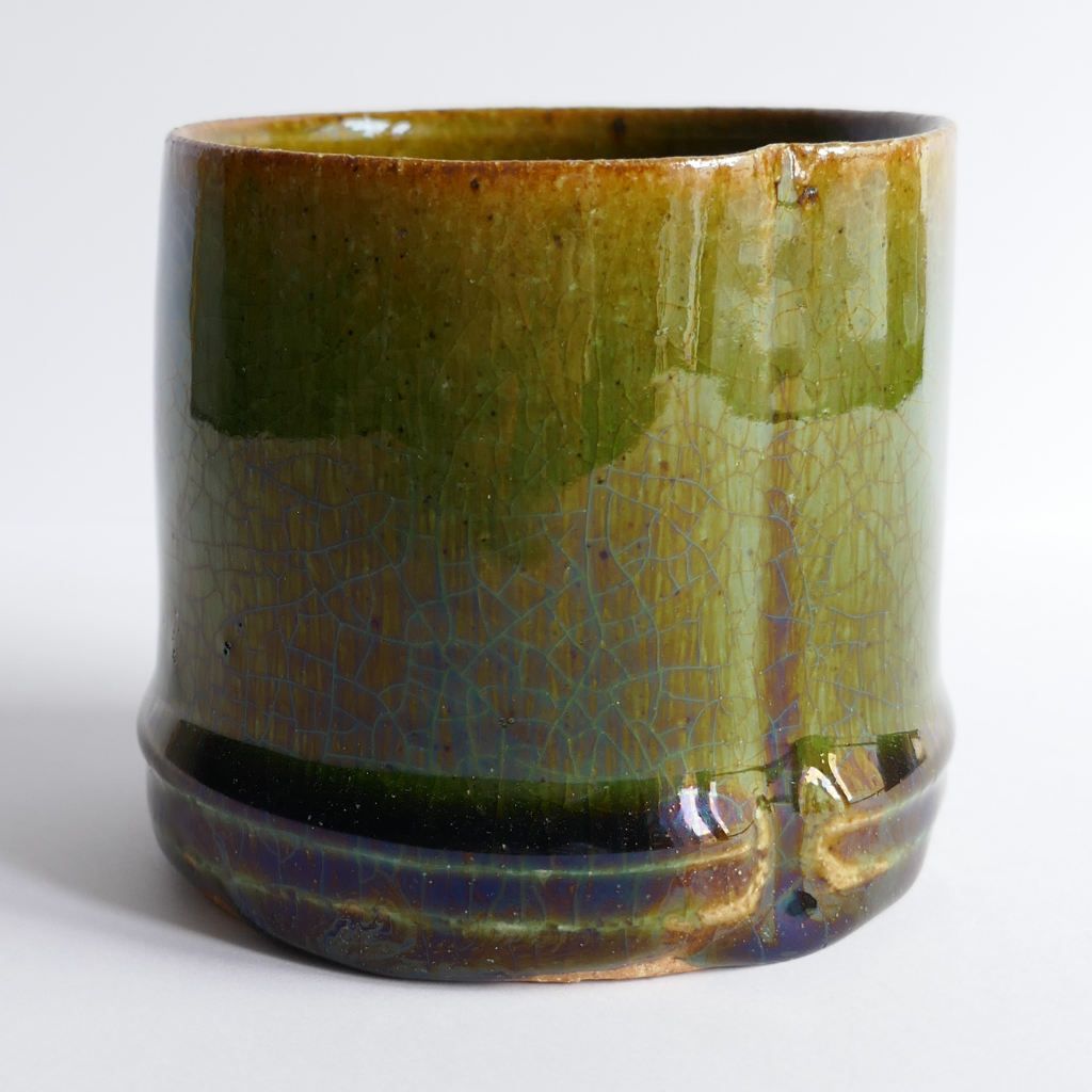 Tasse à thé et café "Bambou" Oribe-yaki - Anatol STELZHAMMER