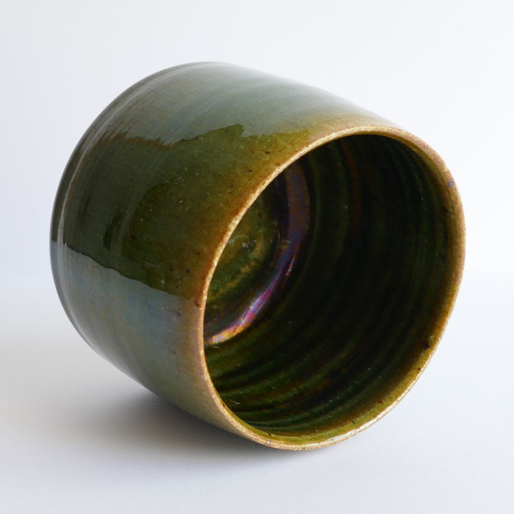 Tasse à thé et café Strié Oribe-yaki - Anatol STELZHAMMER