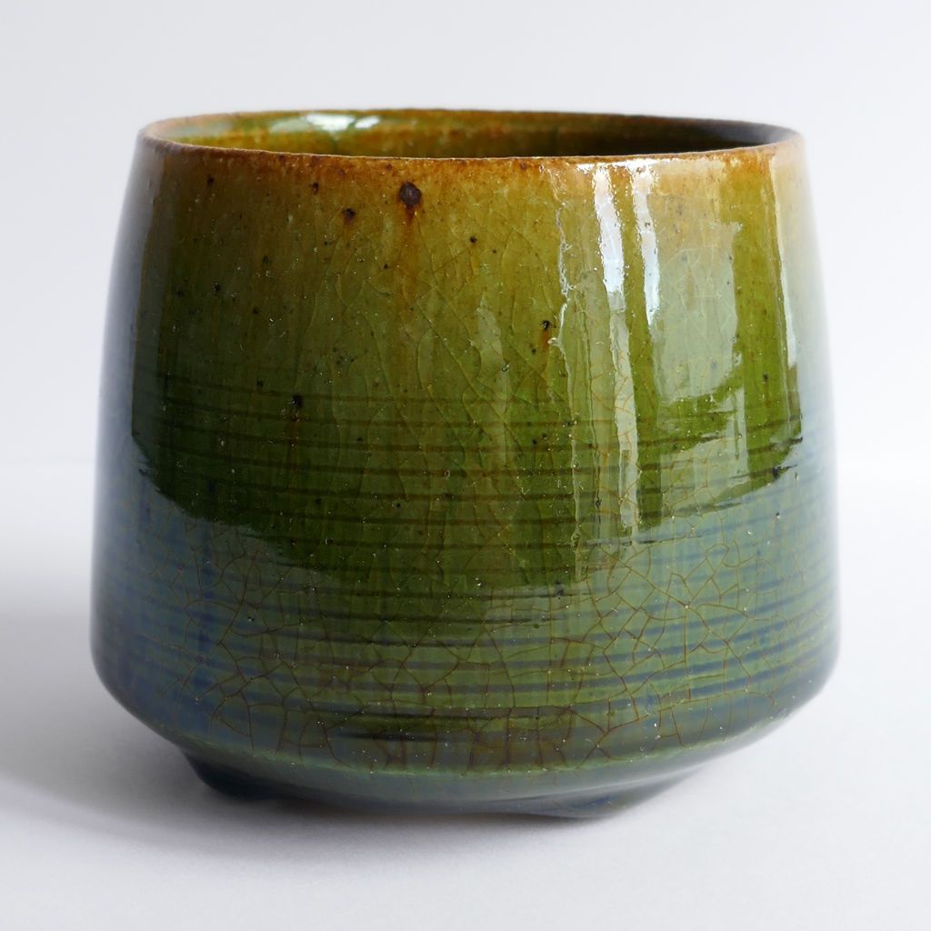 Tasse à thé et café Strié Oribe-yaki - Anatol STELZHAMMER