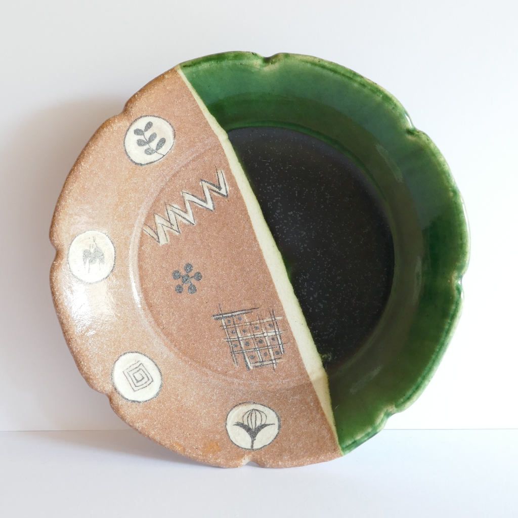 Assiette fleur Oribe-yaki - Chiho ITO