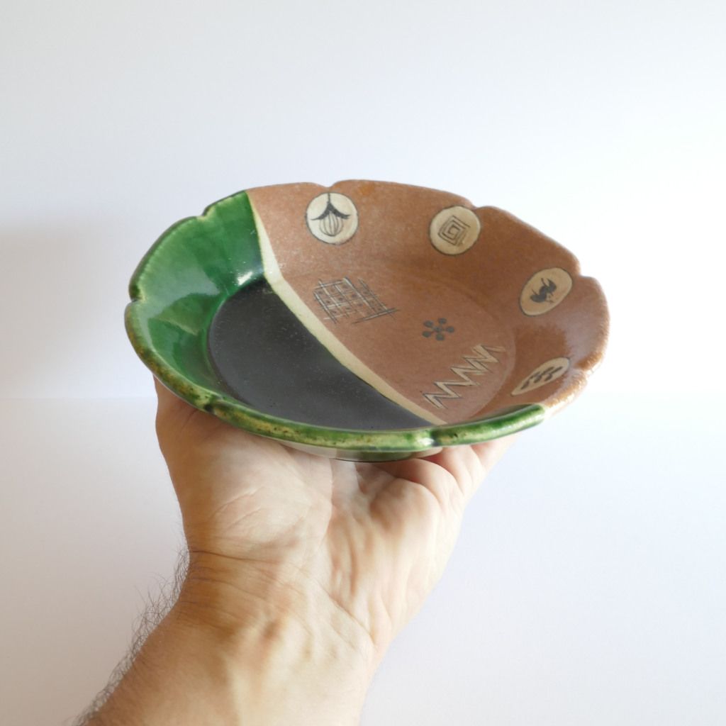 Assiette fleur Oribe-yaki - Chiho ITO
